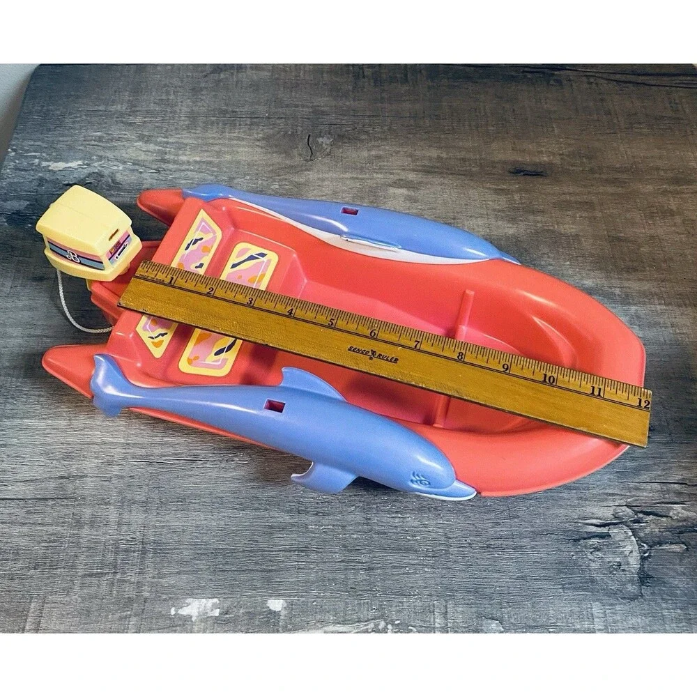 Vintage Barbie Hawaiian Fun Island Hopper Boat Dolphin Boat NO Canopy 1990 Inc